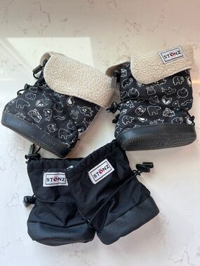 Stonz Black Baby Boots